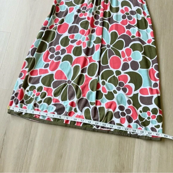 Boden Kimono Sleeve V Neck Midi Dress Abstract Floral size US 4R - Picture 6 of 7